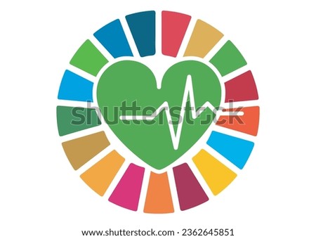 The Global Goals Sustainability Development 3 Three Good Health Well-being Multicolor