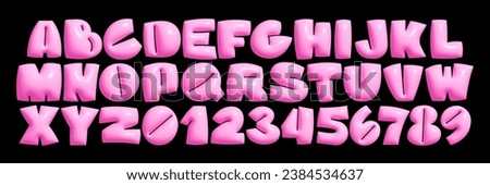 Vibrant 3D Latin alphabet letter resembling a playful balloon.Perfect for adding a touch of childlike wonder to school projects, children's books, birthday party invitations, cartoon-themed designs.