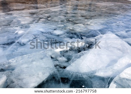 Ice floes under ice
