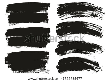 Flat Paint Brush Thin Long & Curved Background Mix High Detail Abstract Vector Background Mix Set 