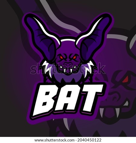 Bat Esport logo. Suitable for team logo or esport logo and mascot logo, or tshirt design.