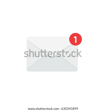 Email notification,receiving message vector illustration
