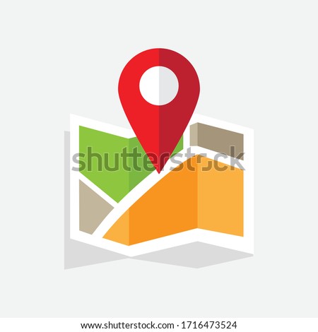 pointer icon, direction, label, marker, sign, travel Navigator or guide. vector illustration