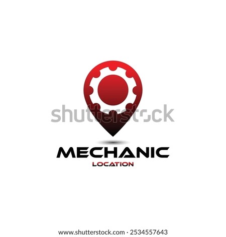 mechanic point logo design. point and mechanic logo, simple design vector illustration