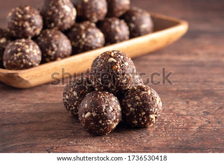Similar – Image, Stock Photo Energy protein balls with nuts, hemp seeds