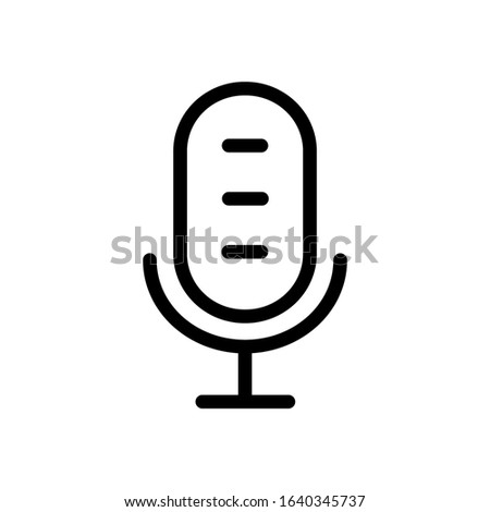 icon mic. Mic icon with trendy style lines. vector illustration
