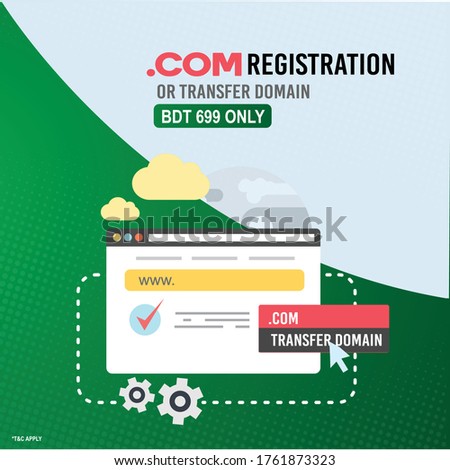 Domain Registration banner,social media post