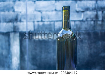 Empty wine bottles to drink it.