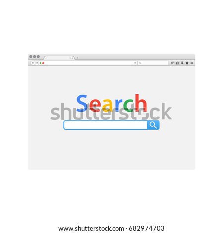 Browser window vector illustration. Fire fox web browser in flat style.