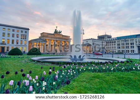 Image, Stock Photo Clouds over Brandenburg Gate