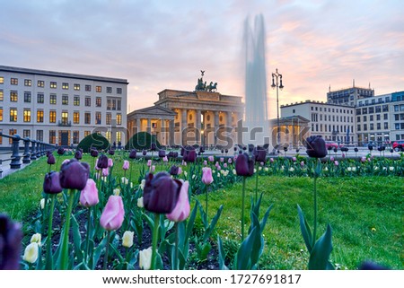 Similar – Image, Stock Photo Clouds over Brandenburg Gate