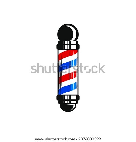 barber Shop logo vector. barber Pole  icon.