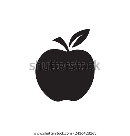 Simple apple vector icon,  apple logo template.