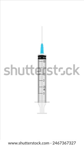 Realistic syringe vector illustration. syringe icon vector 