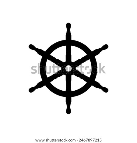 Ship's wheel icon, ship steering logo vector. Nautical Wheel Steering Wheel,