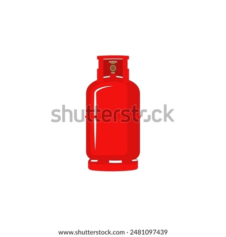 Simple gas cylinder icon. LPG cylinder icon vector illustration.