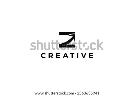 Simple Creative Z letter logo with up 
arrow.