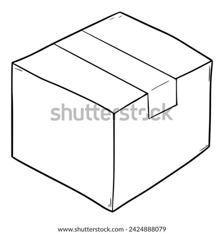 box hand drawn illustration	
outline vector