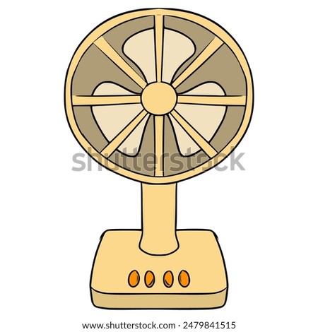 electric fan illustration hand drawn isolated vector