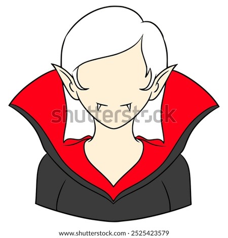 faceless woman vampire illustration hand drawn isolated vector