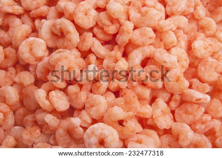 Lots of frozen shrimp for background use