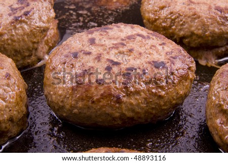 Chopped steak in a hot pan ready to be served