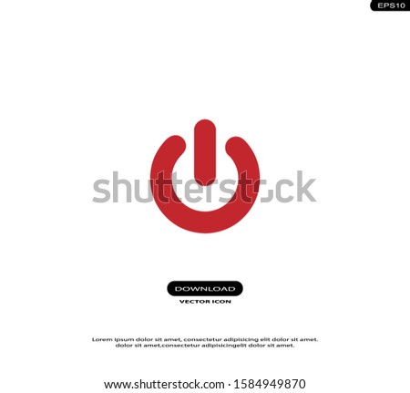 Power Buton Vector Icons in trendy flat style isolated on white background.eps10