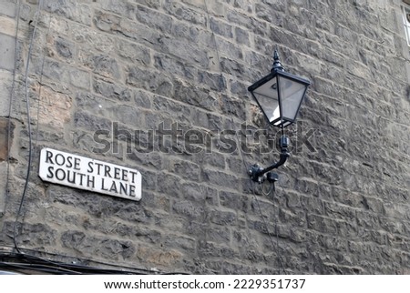 Similar – Image, Stock Photo Rose Street street sign