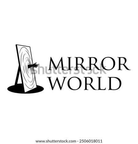 mirror world minimalist logo design