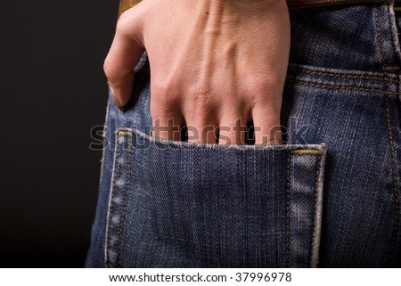 Hand in pocket