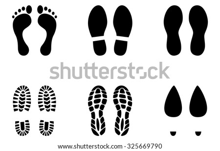  image of footprint silhouette. no effects used. ストックフォト © 