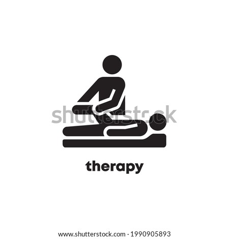 Therapy person icon for graphic template