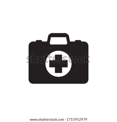 first aid box glyph style design