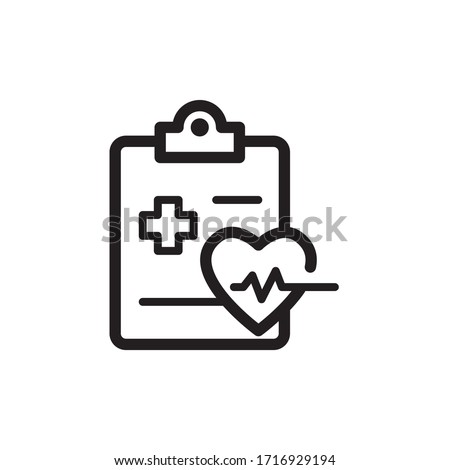 medical report icon line art design