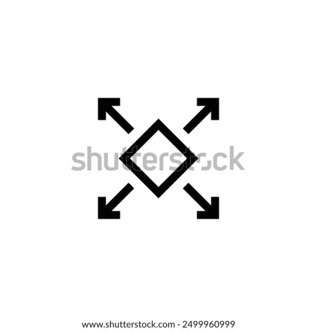 Size icon vector design trendy