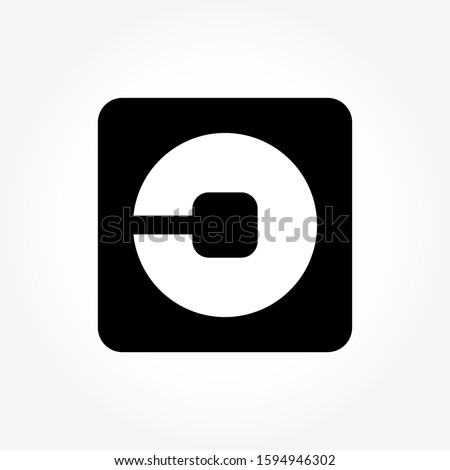 Black abstract uber  icon. Vector illustration. 