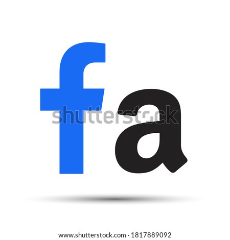  The letter F and the letter A on a white background. Vector illustration  Stock fotó © 
