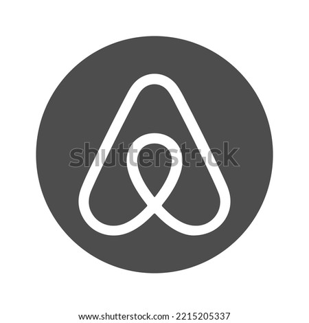Airbnb logo symbol icon sign  on a white background. Vector illustration.