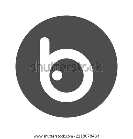  Letter b on white background. Badoo social logotype  in a flat style. Vector illustration of social media logos.
