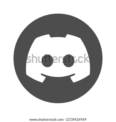   Discord social logotype  in a flat style. Vector illustration of social media logos.
 Сток-фото © 