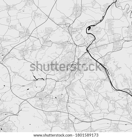 Urban city map of Stuttgart. Vector illustration, Stuttgart map art poster.