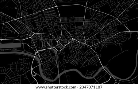 Preston background map, urban area