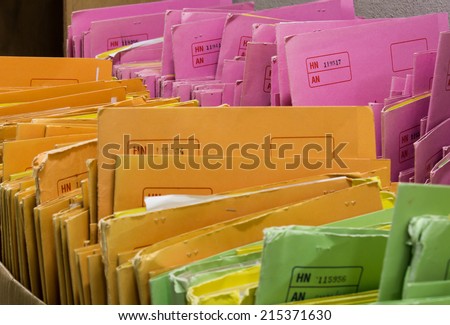 patient files in medical office