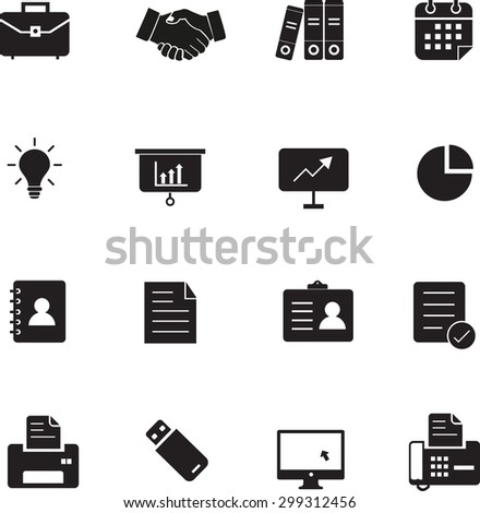 Business & Office Icons Vector Illustration
