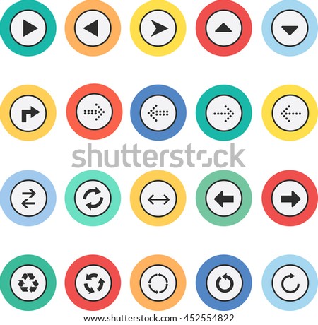 Arrow sign icon set