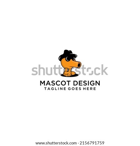 Q Bert Mascot Logo Sign Design