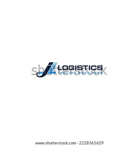 JL LJ initial for logistic logo design