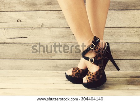 Vintage,Women wearing high heels