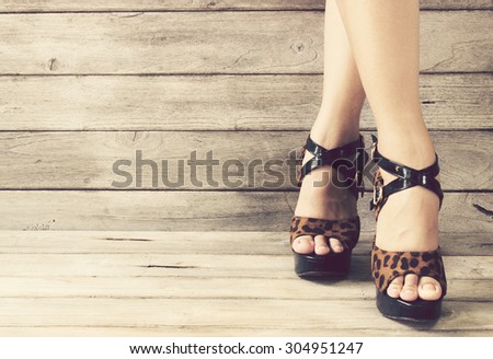 Vintage,Women wearing high heels