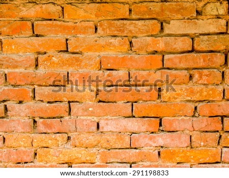 Old brick wall for background and wallpaper: vintage picture